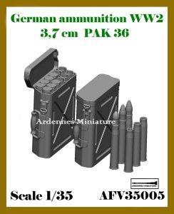 画像1: アルデンヌミニチュア[ARAFV35005]1/35 WWII ドイツ 3.7cm Pak36対戦車砲 弾薬箱セット (1)