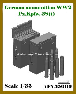 画像1: アルデンヌミニチュア[ARAFV35006]1/35 WWII ドイツ 38(t)戦車 弾薬箱セット (1)