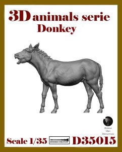 画像1: アルデンヌミニチュア[ARD35015]1/35 ジオラマアクセサリー 3D動物シリーズ ロバ (1)