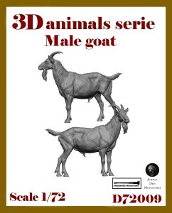 画像1: アルデンヌミニチュア[ARD72009]1/72 ジオラマアクセサリー 3D動物シリーズ オスのヤギ(2個入) (1)