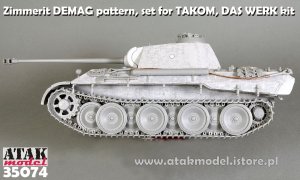 画像11: ATAK model[AT35074]1/35 WWII ドイツ パンサー戦車A型 前期型 デマーク社製用ツィンメリットセット(タコム2097/ダスヴェルクDW35009用) (11)