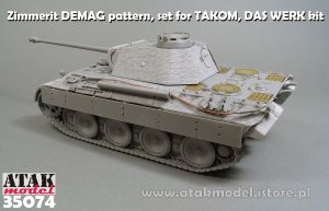 画像4: ATAK model[AT35074]1/35 WWII ドイツ パンサー戦車A型 前期型 デマーク社製用ツィンメリットセット(タコム2097/ダスヴェルクDW35009用) (4)