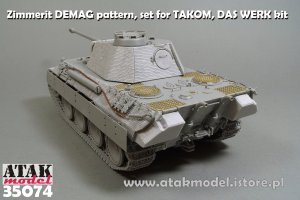 画像5: ATAK model[AT35074]1/35 WWII ドイツ パンサー戦車A型 前期型 デマーク社製用ツィンメリットセット(タコム2097/ダスヴェルクDW35009用) (5)