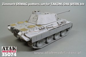 画像8: ATAK model[AT35074]1/35 WWII ドイツ パンサー戦車A型 前期型 デマーク社製用ツィンメリットセット(タコム2097/ダスヴェルクDW35009用) (8)