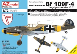画像1: AZモデル[AZM7626]1/72 Bf109F-4「JG.3」リミテッドエディション (1)