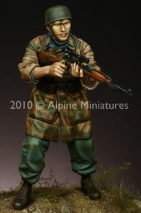 画像4: Alpine Miniatures[AM16010]1/16 降下猟兵狙撃兵(スチールヘルメットと迷彩カバーヘルメットの２ヘッド付) (4)