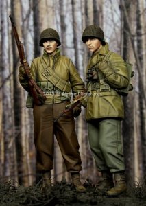 画像2: Alpine Miniatures[AM35204]1/35  WWII米 歩兵(防寒着)セット(2体セット) (2)