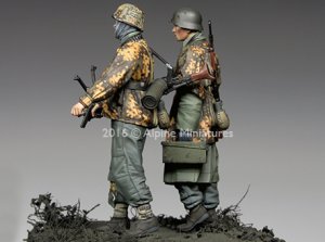 画像3: Alpine Miniatures[AM35213]1/35 WWII独 武装親衛隊歩兵 ハンセン戦闘団(バルジの戦い)(2体セット) (3)
