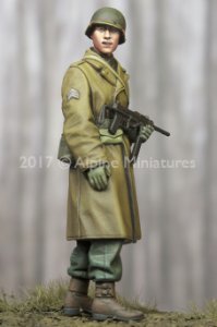画像2: Alpine Miniatures[AM35241]1/35 WWII米 歩兵部隊下士官(外套姿) (2)
