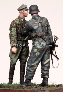画像4: Alpine Miniatures[AM35301]1/35 WWII ドイツ武装親衛隊 擲弾兵士官セット(2体セット) (4)