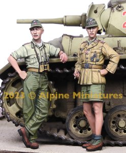 画像2: Alpine Miniatures[AM35311]1/35 WWII ドイツアフリカ軍団 装甲部隊将校セット(2体入) (2)