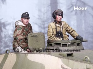 画像3: Alpine Miniatures[AM35317]1/35 WWII ドイツ 冬期の戦車指揮官/戦車兵セット(2体入) (3)