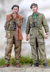 画像2: Alpine Miniatures[AM35329]1/35 WWII イギリス 王立第4/7近衛竜騎兵戦車連隊 戦車兵将校セット(2体入) (2)