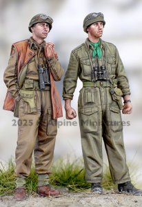 画像3: Alpine Miniatures[AM35329]1/35 WWII イギリス 王立第4/7近衛竜騎兵戦車連隊 戦車兵将校セット(2体入) (3)
