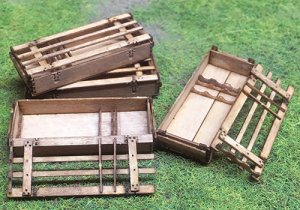 タイガー1戦車用 8,8-cm-KwK 36 L/56砲弾のリアルな弾薬木箱セットです。 4個入り。材質は極薄の木曽ヒノキの板です。 