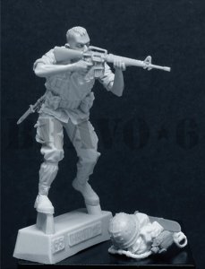 画像3: Bravo6[B6-35055]1/35 米 歩兵ベトナム(6)射撃中の小銃手 (3)