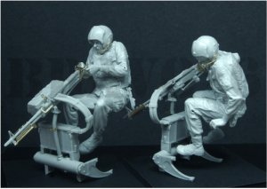 画像2: Bravo6[B6-35069]1/35 米 ヘリ ドアガンナー & M60機関銃(M23)セット(ベトナム)(2体セット) (2)