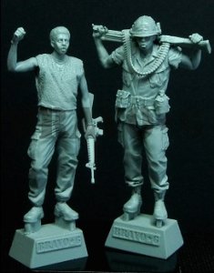 画像2: Bravo6[B6-35099]1/35 米 黒人兵セット「ブラックパワー」(2体セット) (2)