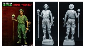 画像2: Bravo6[B6-35305]1/35 米 ベトナム68〜69ドクロを掲げる祈祷師エディ (2)