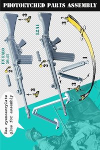 画像3: Bravo6[B6-35211]1/35 現用 ベルギー FN-FALO ヘビーバレル自動小銃セット(4丁入) (3)