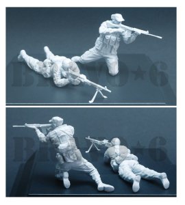 画像2: Bravo6[B6-35213]1/35 現用 ローデシア 軽歩兵大隊(RLI)スティックセット＃2(2体入) (2)