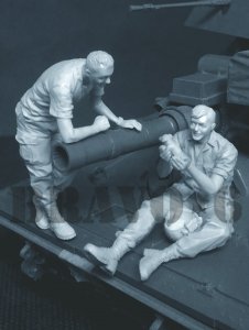 画像2: Bravo6[B6-35317]1/35 ベトナム戦争 米 「我が小隊のマスコット」子犬を抱える兵士 (2)