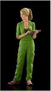 画像2: BRICK WORKS[S35MUS-2f]1/35　Ma.K.女性整備士（Ｂ）マルティナ技士フォルテシモ※フレッシュ成型品 (2)