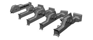 画像2: BSK Model[BSKC35014]1/35 WWII ドイツ ジャッキセット(5個入) (2)