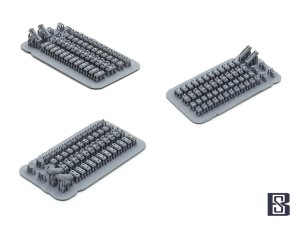 画像4: BSK Model[BSKC35026]1/35 WWII ドイツ キングタイガー/ヤークトタイガー サイドスカートブラケット/車間表示灯/反射灯セット(2両分入) (4)