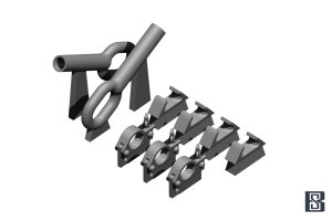 画像2: BSK Model[BSKT35006]1/35 WWII アメリカ M4シャーマン中戦車用 牽引ケーブルセット (2)