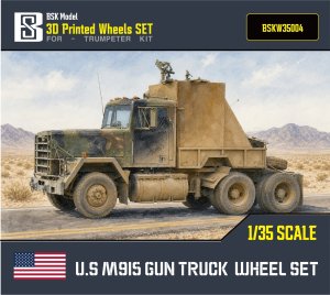 画像7: BSK Model[BSKW35004]1/35 現用 アメリカ M915ガントラック用 自重変形タイヤセット(トランペッター用) (7)