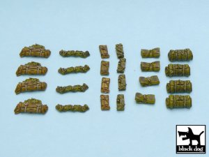 画像2: BLACK DOG[T48019]1/48 汎用 テント&毛布セット2(計24個入り) (2)