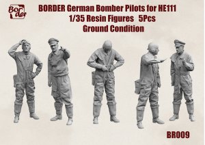 画像1: ボーダーモデル[BR009]1/35 ドイツ爆撃機 He111パイロットクルー5体セット（地上待機） (1)