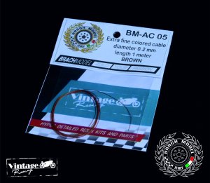 画像1: Brach Model[BM-AC 05]極細カラーケーブル ブラウン(外径0.2mm/長さ1m) (1)