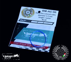 画像1: Brach Model[BM-AC 06]極細カラーケーブル ブルー(外径0.2mm/長さ1m) (1)