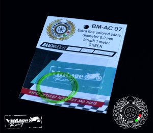 画像1: Brach Model[BM-AC 07]極細カラーケーブル グリーン(外径0.2mm/長さ1m) (1)