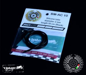 画像1: Brach Model[BM-AC 10]シリコンチューブ ブラック(外径2mm/長さ50cm) (1)