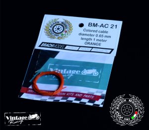 画像1: Brach Model[BM-AC 21]カラーケーブル オレンジ(外径0.65mm/長さ1m) (1)
