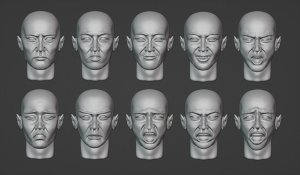 画像2: CHINO MODEL[CM-123A]1/35 日本人ヘッドパーツ vol.1 (2)