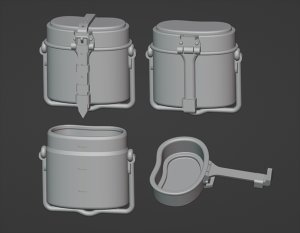 画像3: CHINO MODEL[CM-154]1/35 独・M31飯盒セット (3)