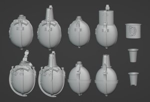 画像3: CHINO MODEL[CM-201]1/24 独・M31水筒セット (3)