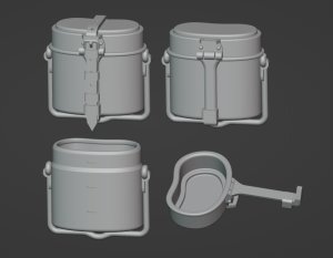 画像3: CHINO MODEL[CM-202]1/24 独・M31飯盒セット (3)