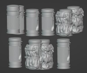 画像3: CHINO MODEL[CM-203]1/24 独・ガスマスクケースセット (3)