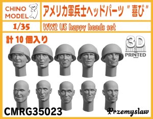 画像1: CHINO MODEL[CMRG35023]1/35 アメリカ軍兵士ヘッドパーツ "喜び" (1)