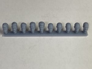 画像2: CHINO MODEL[CMRG35025]1/35 西洋人ヘッドパーツ 怒りの表情セット #2 (2)