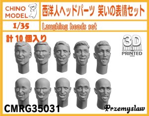 画像1: CHINO MODEL[CMRG35031]1/35 西洋人ヘッドパーツ 笑いの表情セット (1)
