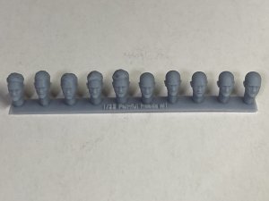画像2: CHINO MODEL[CMRG35035]1/35 西洋人ヘッドパーツ 苦痛の表情セット (2)