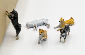 画像2: CHINO MODEL[CMW-001]1/35 柴犬セットvol.1 (2)