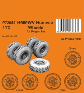 画像1: CMK[CMKP72052]1/72 HMMWV 自重変形ホイール(ドラゴン用) (1)
