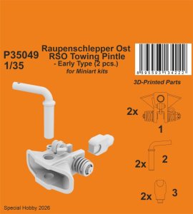 画像1: CMK[CMKP35049]1/35 ラウペンシュレッパー Ost RSO初期型牽引ピントル (2個入) (ミニアート用) (1)